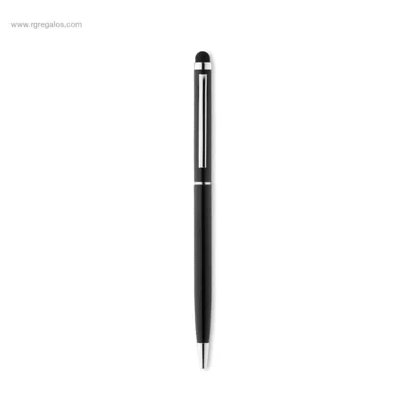 Bolígrafo delgado aluminio puntero negro