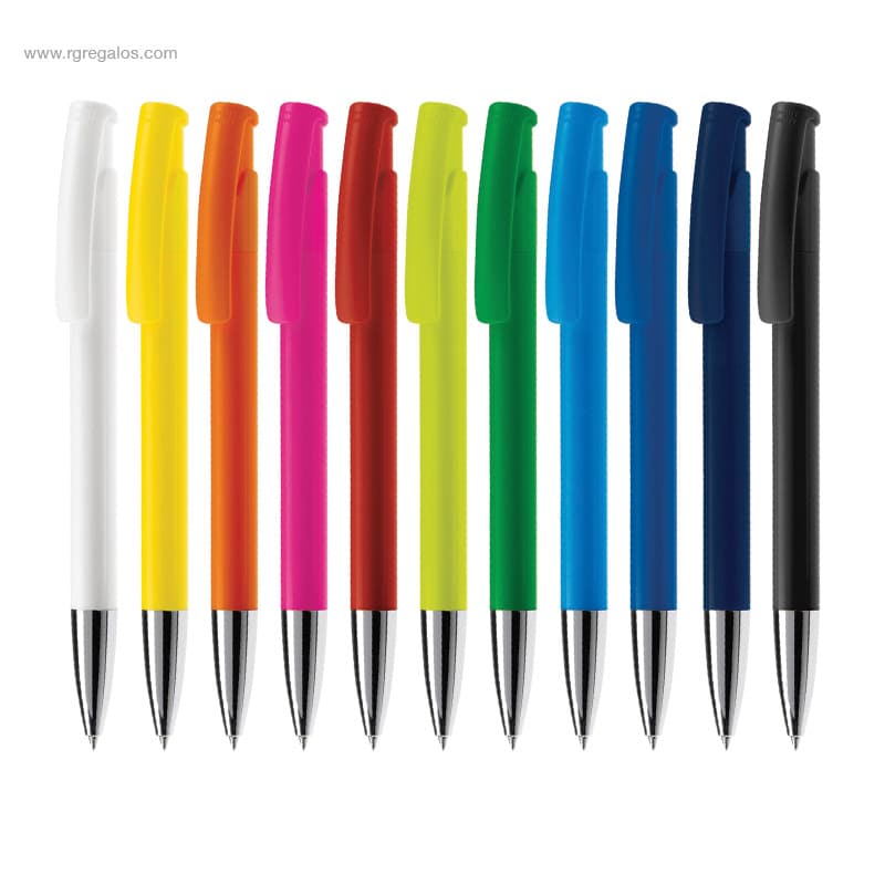 Bolígrafo ABS punta metálica de colores opacos personalizar con logo