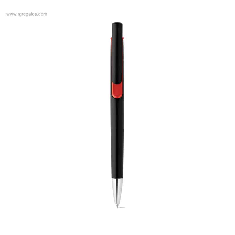 Bolígrafo personalizado acabado metalizado rojo detalle rojo