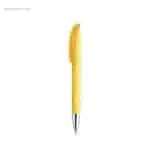 Bolígrafo suave acabado goma amarillo para regalos publicitarios