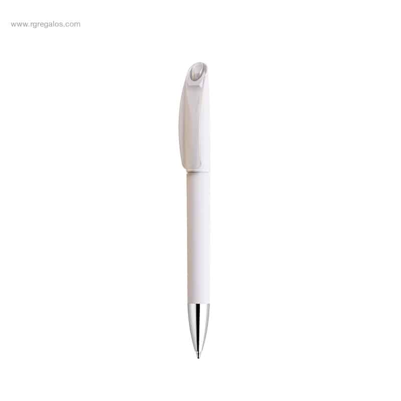 Bolígrafo suave acabado goma blanco para regalos publicitarios