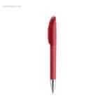 Bolígrafo suave acabado goma rojo para regalos publicitarios