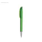 Bolígrafo suave acabado goma verde para regalos publicitarios