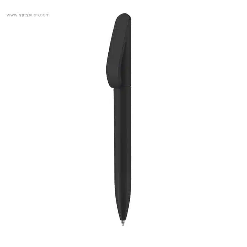 Bolígrafo tacto suave negro para regalo promocional