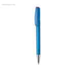 Bolígrafo cuerpo transparente punta metal azul para regalo publicitario