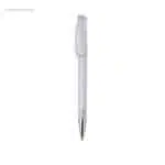 Bolígrafo cuerpo transparente punta metal blanco para regalo publicitario