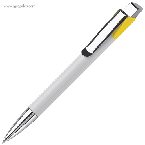 Bolígrafo punta y clip metálicos amarillo rg regalos publicitarios 1