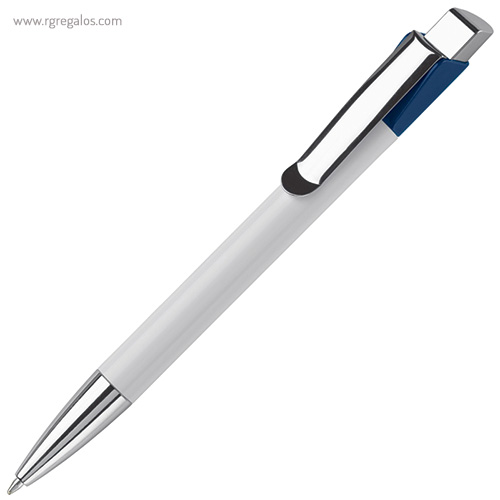 Bolígrafo punta y clip metálicos azul rg regalos publicitarios 1