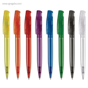 Bolígrafo transparente colores - RG regalos publicitarios