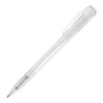 Bolígrafo transparente con resistente clip blanco rgregalos