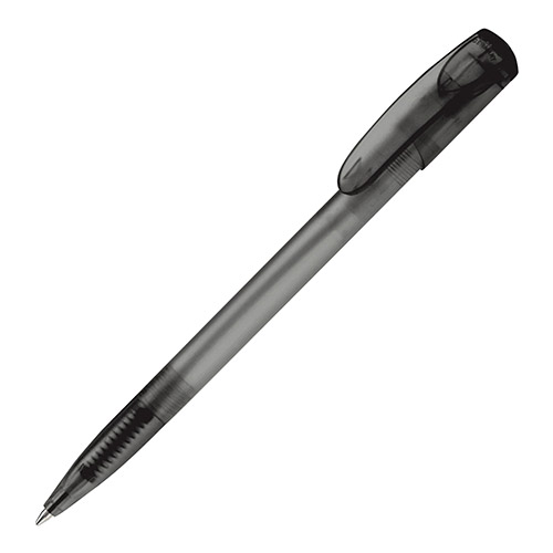 Bolígrafo transparente con resistente clip negro rgregalos