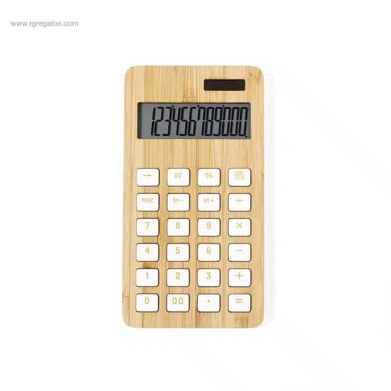 Calculadora bambú para personalizar tu marca