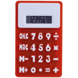Calculadora en silicona roja Rgregalos