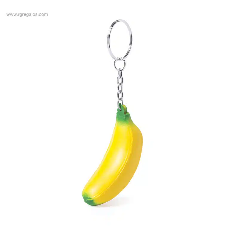 Llavero personalizado antiestrés plátano