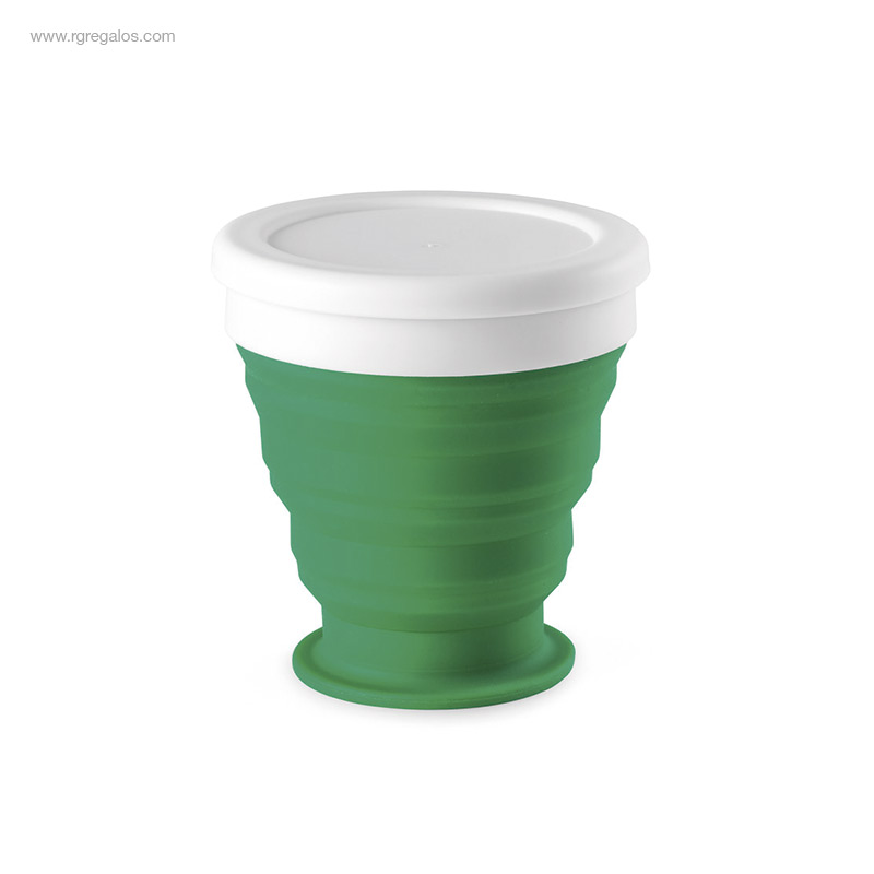 Vaso plegable silicona verde RG regalos