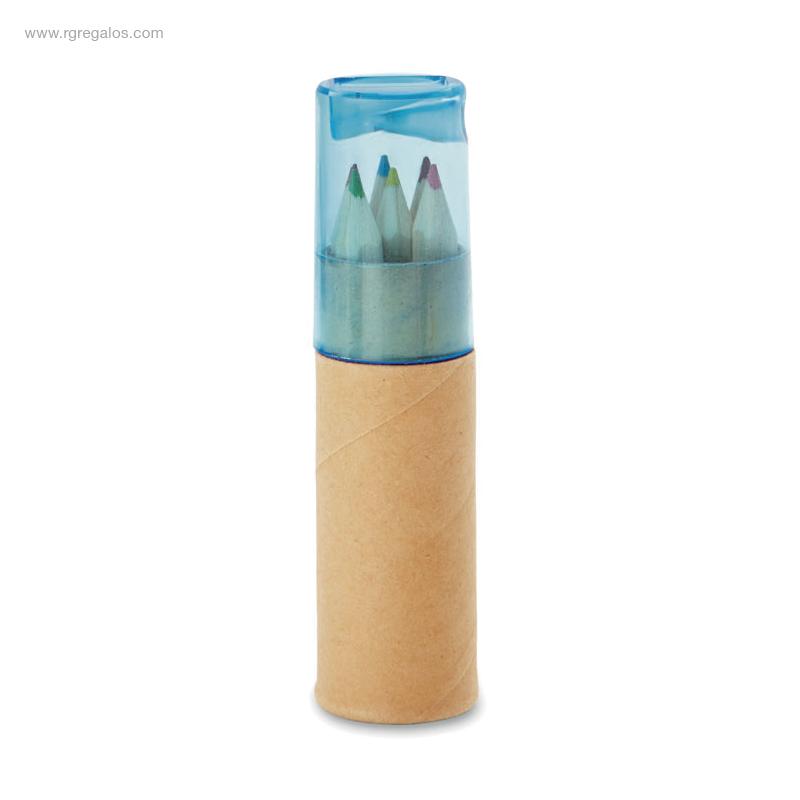 Lápices color tubo azul RG regalos