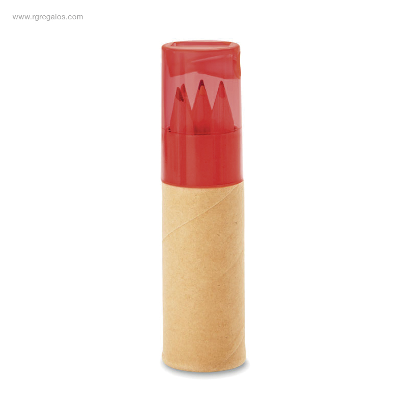 Lápices color tubo rojo RG regalos