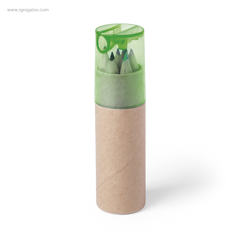 Lápices color tubo verde RG regalos