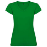 Camiseta 100 algodón cuello pico mujer verde rgregalos 1