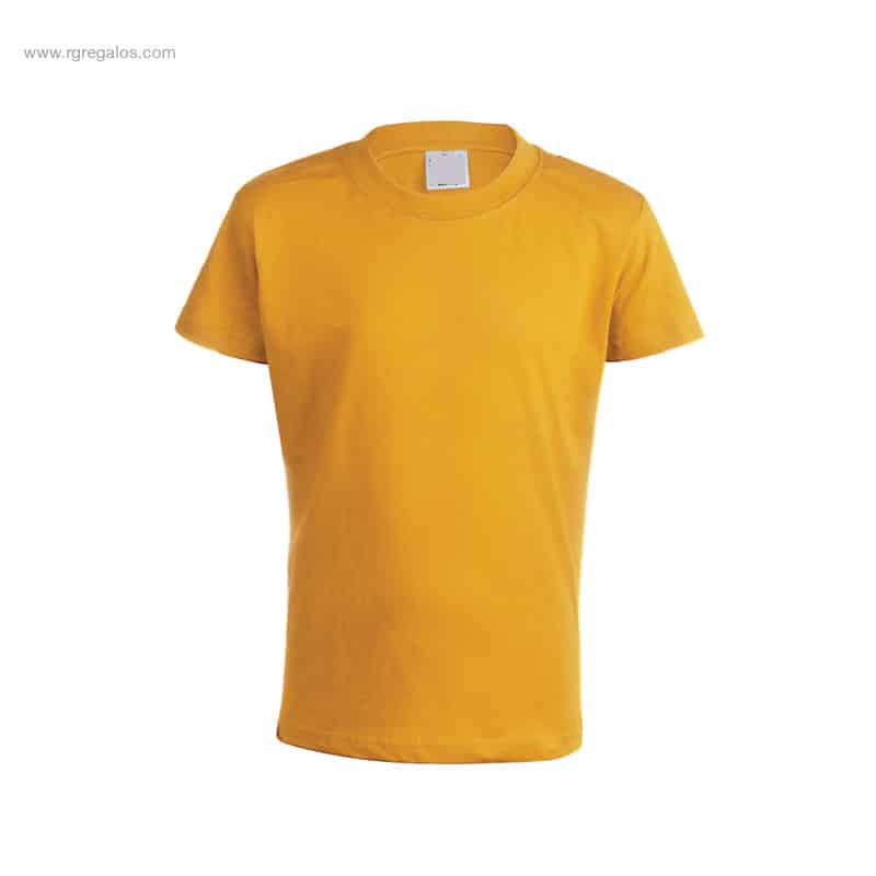 Camiseta niño algodón 150 gr amarillo para merchandising