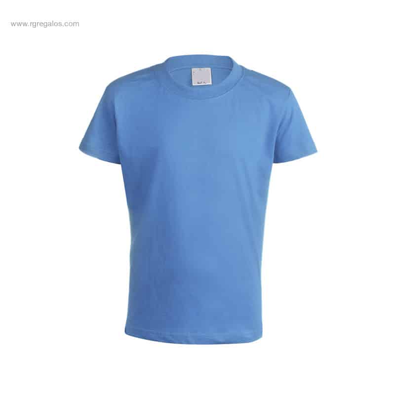 Camiseta niño algodón 150 gr azul claro para merchandising