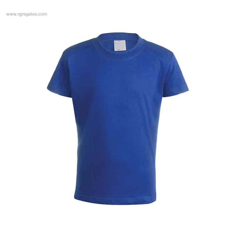 Camiseta niño algodón 150 gr azul royal para merchandising