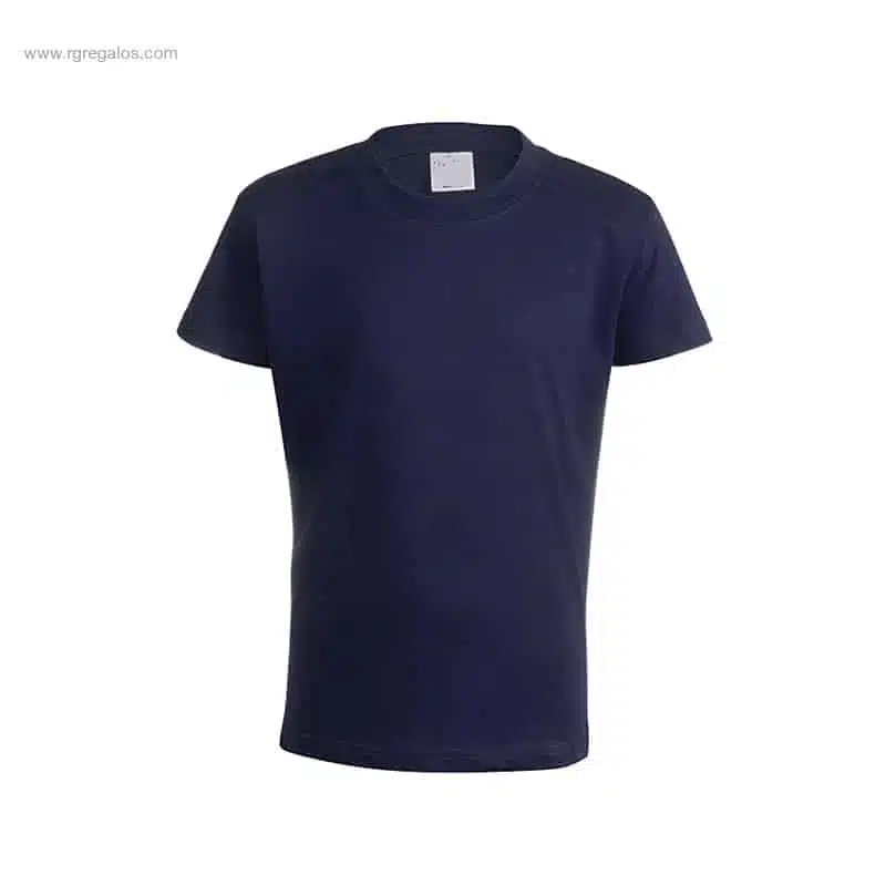 Camiseta niño algodón 150 gr azul para merchandising