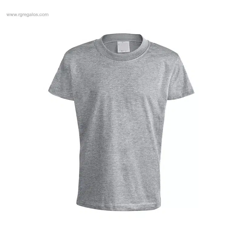 Camiseta niño algodón 150 gr gris para merchandising