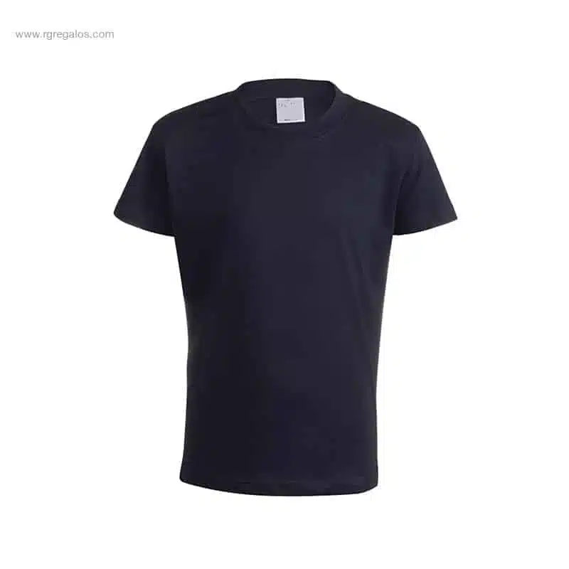 Camiseta niño algodón 150 gr marino para merchandising