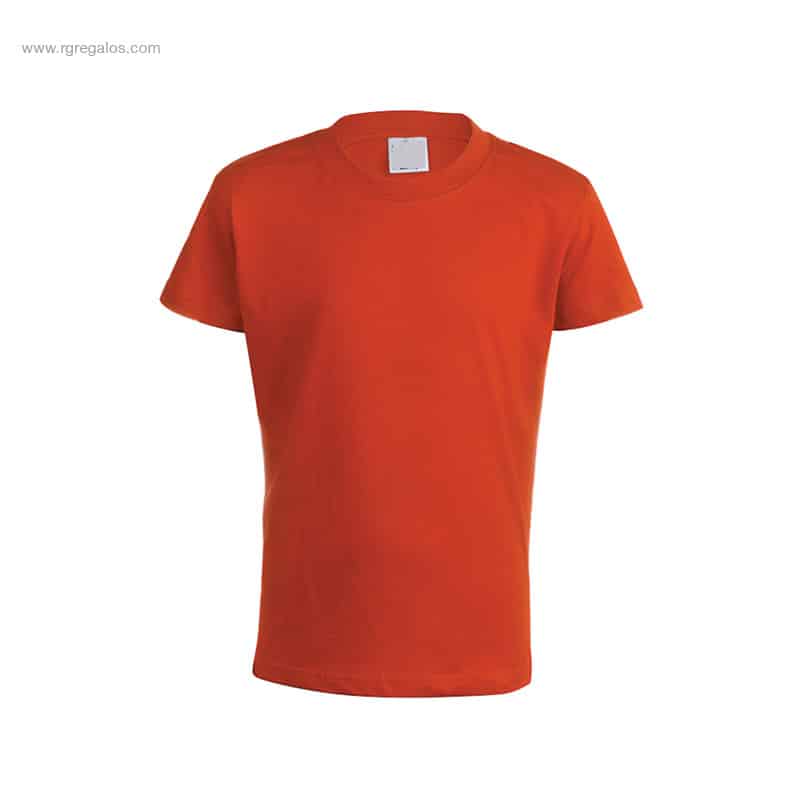 Camiseta niño algodón 150 gr naranja para merchandising