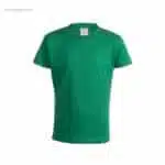 Camiseta niño algodón 150 gr verde para merchandising