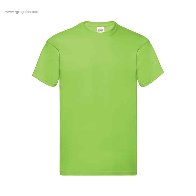 Camiseta personalizada algodón 145gr verde claro para campañas promocionales