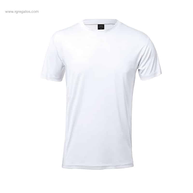 Camiseta técnica económica promocional blanca