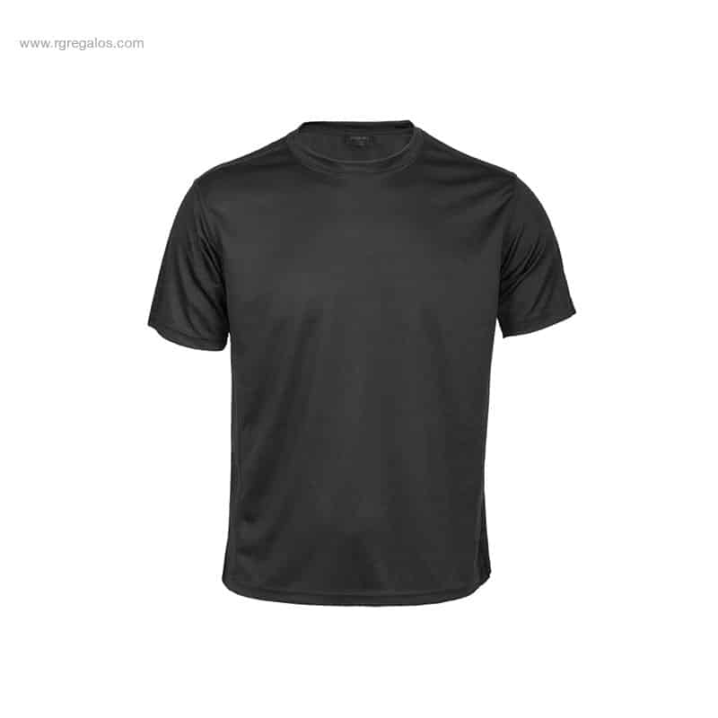 Camiseta técnica niño negra para regalos promocionales