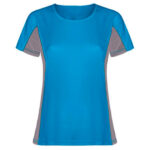 Camiseta técnica combinada mujer azul rgregalos