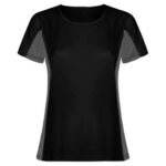 Camiseta técnica combinada mujer negra rgregalos