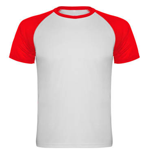 Camiseta técnica contraste hombre roja rgregalos
