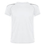 Camiseta técnica detalles reflectantes blanca rgregalos