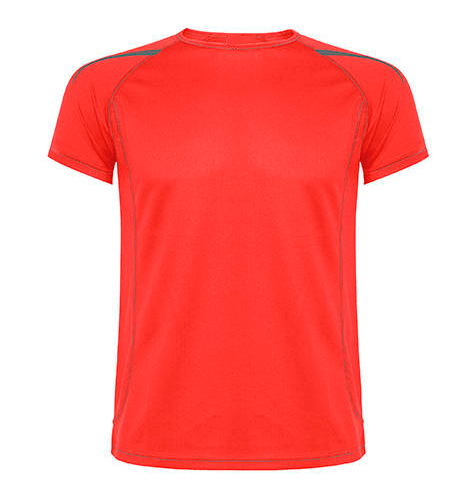Camiseta técnica detalles reflectantes roja rgregalos
