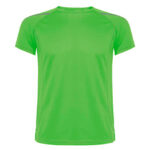 Camiseta técnica detalles reflectantes verde rgregalos