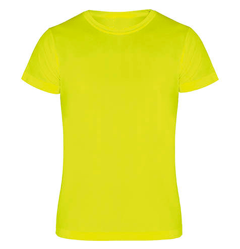 Camiseta técnica manga corta 135 gr amarilla rgregalos