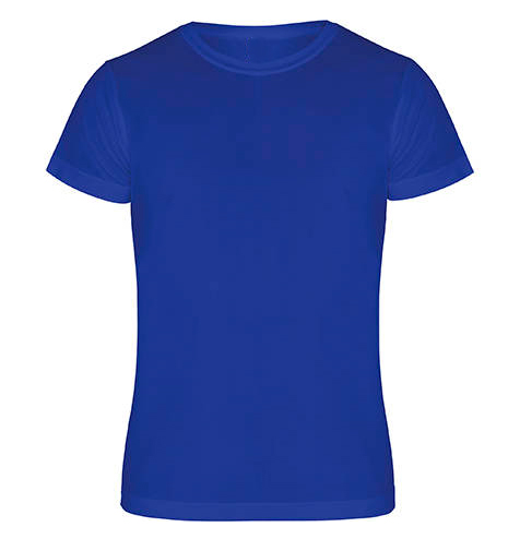 Camiseta técnica manga corta 135 gr azul rgregalos