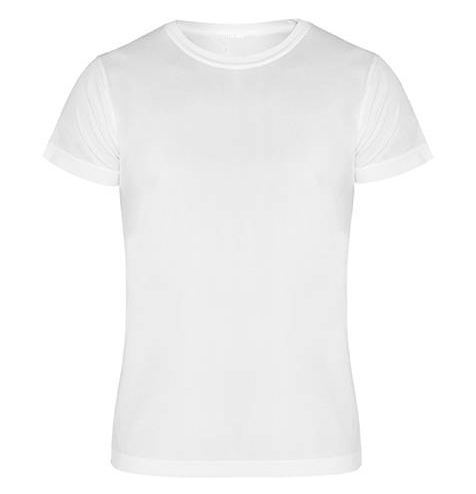 Camiseta técnica manga corta 135 gr blanca rgregalos