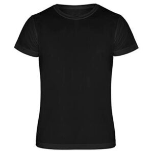 Camiseta técnica manga corta 135 gr negra rgregalos