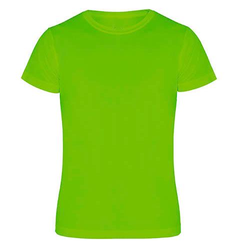 Camiseta técnica manga corta 135 gr verde rgregalos