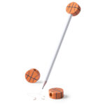 Lápiz madera con 3 gomas baloncesto rgregalos