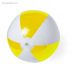 Pelota de playa personalizada bicolor amarilla rg regalos publicitarios