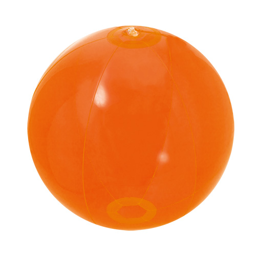 Pelota hinckble color transparente naranja 28 cm rgregalos