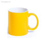 Taza de cerámica alta calidad amarilla rg regalos publicitarios