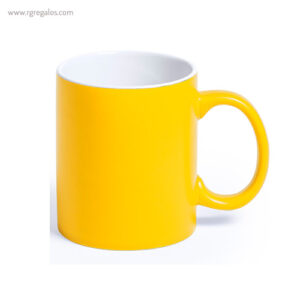 Taza de cerámica alta calidad amarilla - RG regalos publicitarios